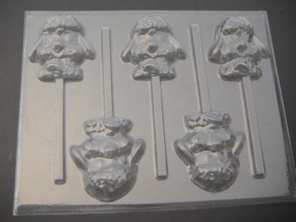 653 Lamb Face Chocolate or Hard Candy Lollipop Mold
